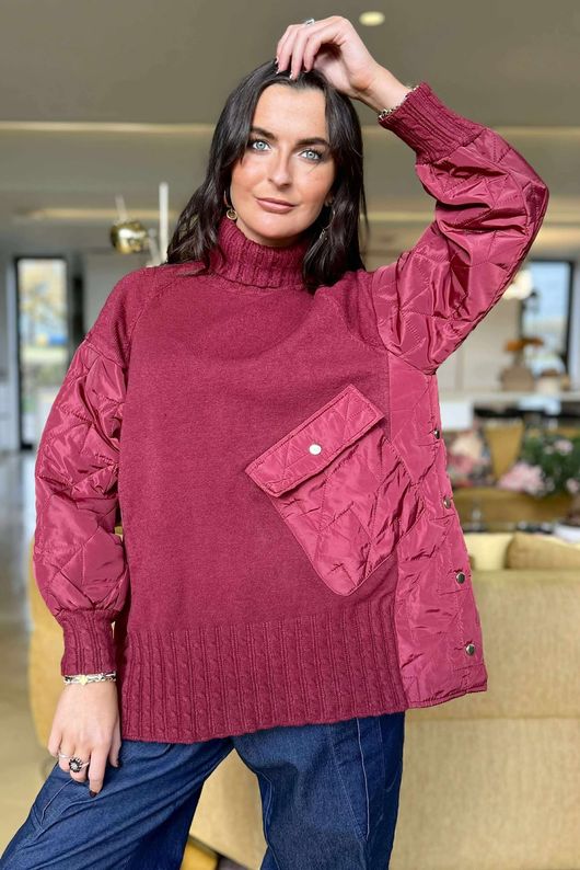 Glencoe Quilt & Knit Burgundy /3/4=